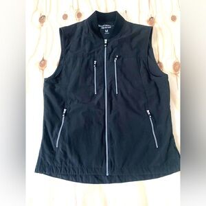 SCOTTeVEST The 101 Vest Mens Medium Black Travel Tech Pockets Zip Lightweight